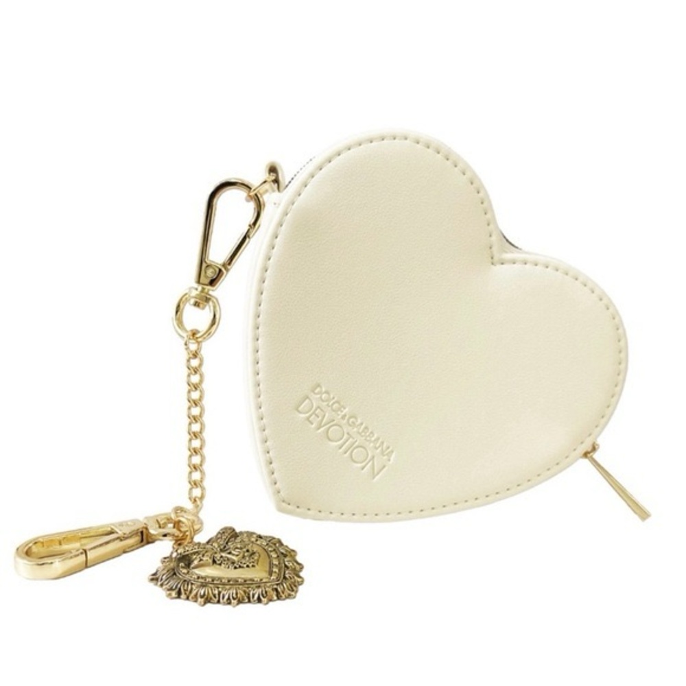 NIB Dolce & Gabbana Devotion Heart Key Chain Pouch / Coin Purse